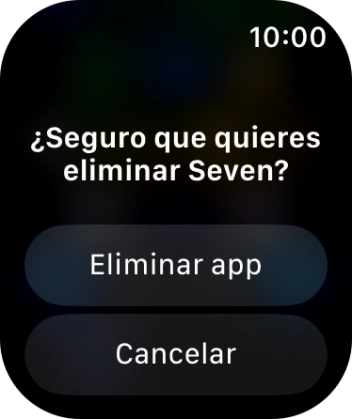 Pulsa Eliminar app.