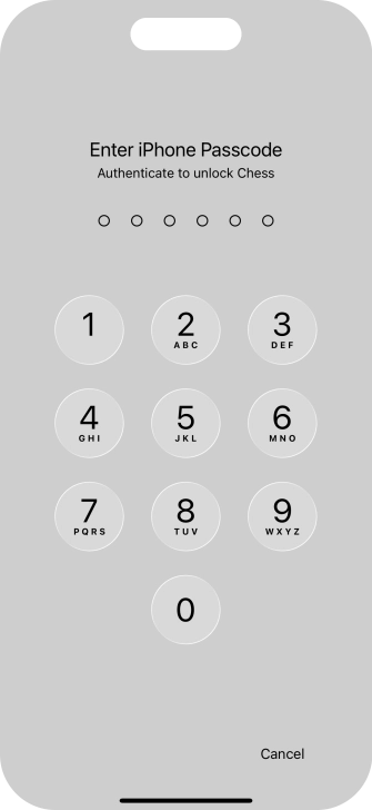 Use the phone lock code you created. The app is now no longer locked.