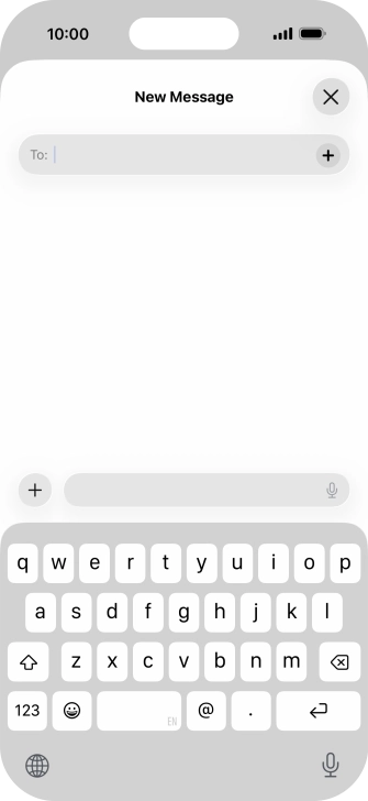 Press To: and key in the first letters of the recipient's name.