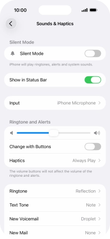 Press Text Tone.