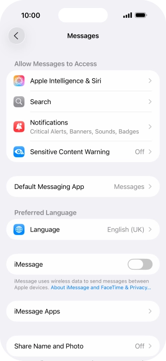 Press the indicator next to 