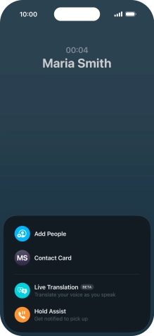 Press Live Translation and follow the instructions on the screen to select the required language settings.