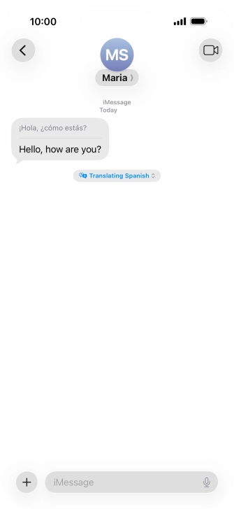 Press Translating ‹language› and follow the instructions on the screen to select language display or exit Live Translation.