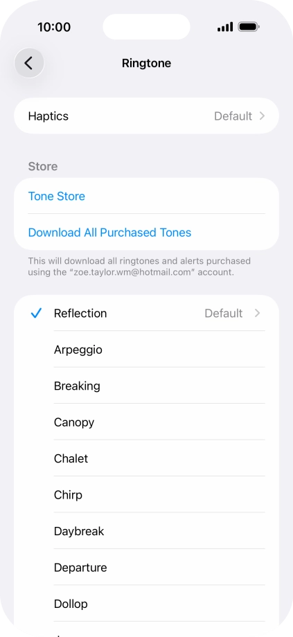 Press the required ring tones to hear them.