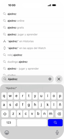 Pulsa el icono de búsqueda.