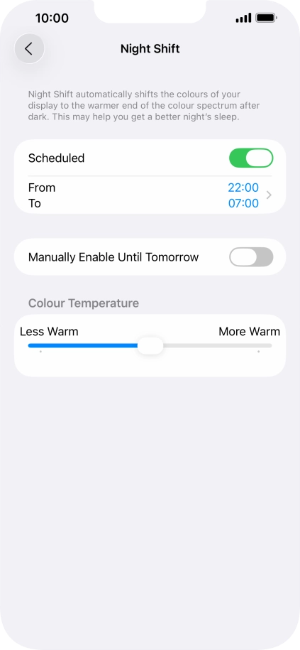 Press the indicator next to 