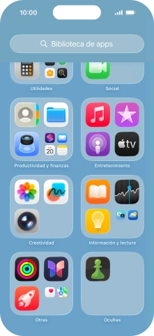 Pulsa la app deseada durante unos instantes.