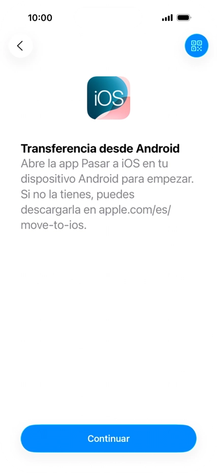 Para transferir contenido a tu teléfono, tienes que haber instalado la app 