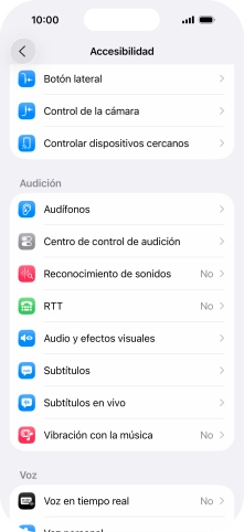 Pulsa una categoría bajo 