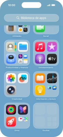 La app está ahora en la carpeta Ocultas en la biblioteca de apps.