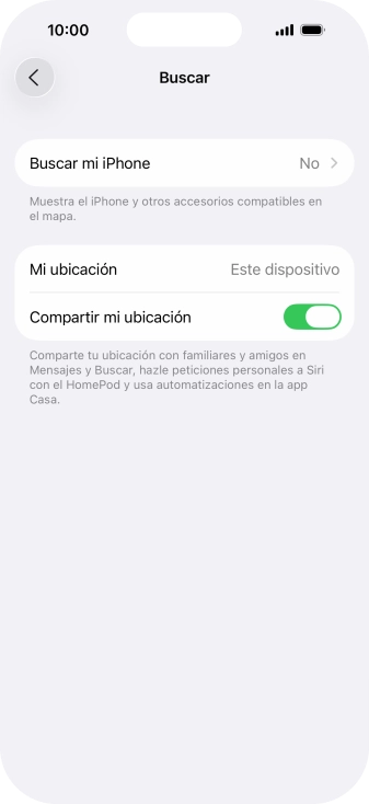 Pulsa Buscar mi iPhone.
