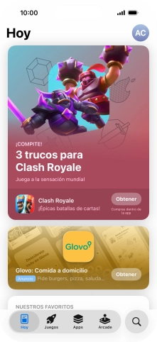 Pulsa el icono de búsqueda.