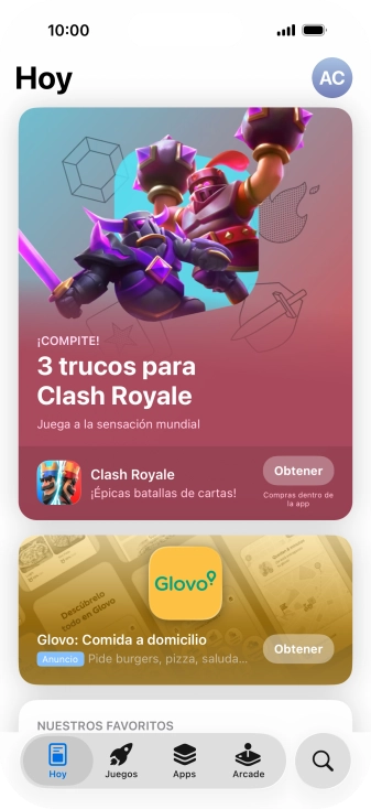 Pulsa el icono de búsqueda.