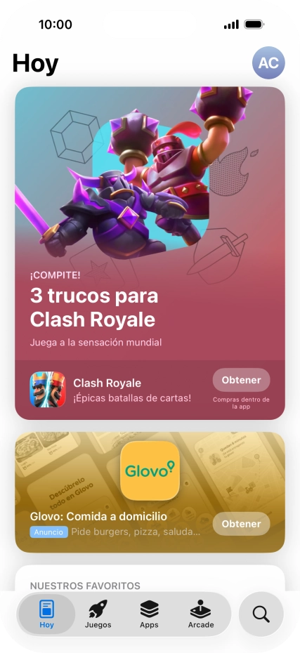 Pulsa el icono de búsqueda.