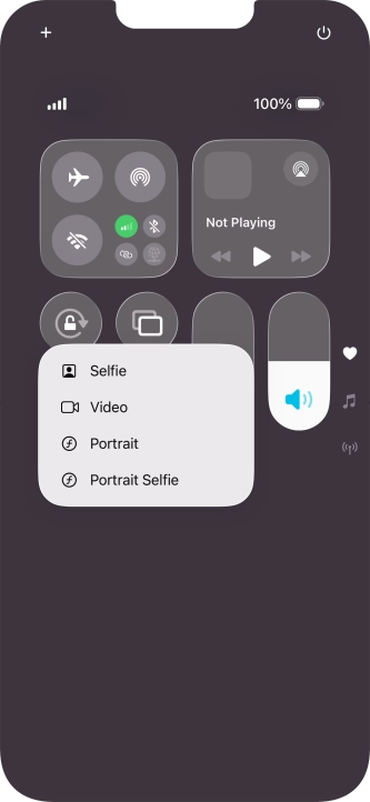 Press and hold the required function to see more actions.