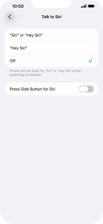 Press the indicator next to 