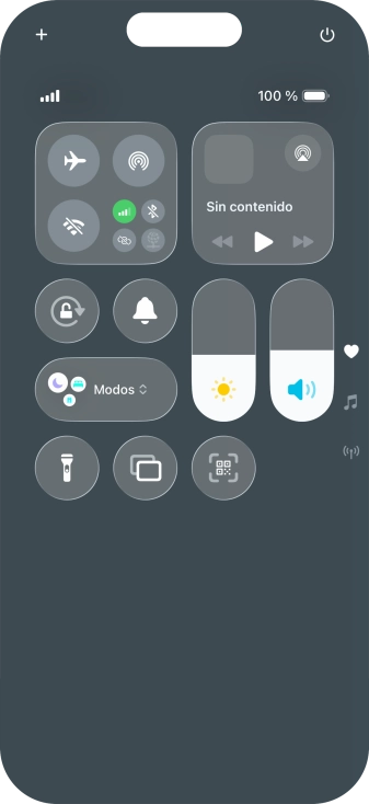 Pulsa el icono de modo de sonido para activar o desactivar el modo silencioso.