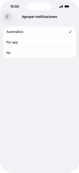 Pulsa el ajuste deseado.