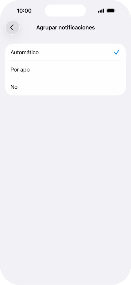 Pulsa el ajuste deseado.