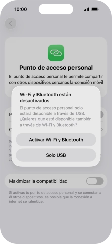 Si el wifi está desactivado, pulsa Activar Wi-Fi y Bluetooth.