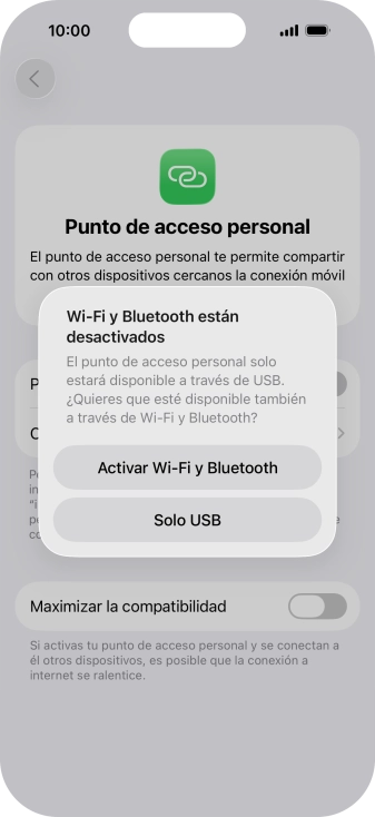 Si el wifi está desactivado, pulsa Activar Wi-Fi y Bluetooth.