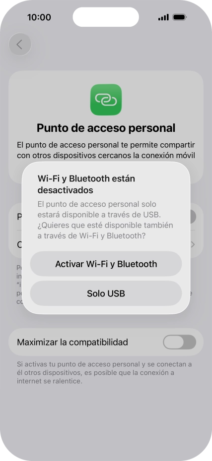 Si el wifi está desactivado, pulsa Activar Wi-Fi y Bluetooth.