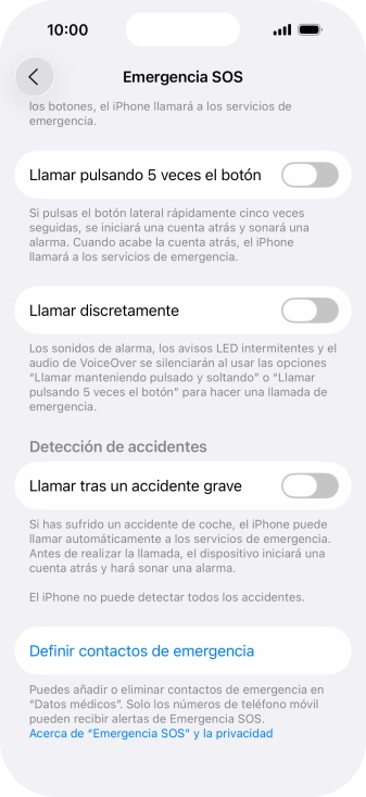Pulsa el indicador junto a 