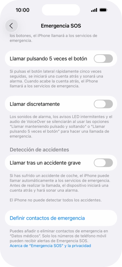 Pulsa el indicador junto a 