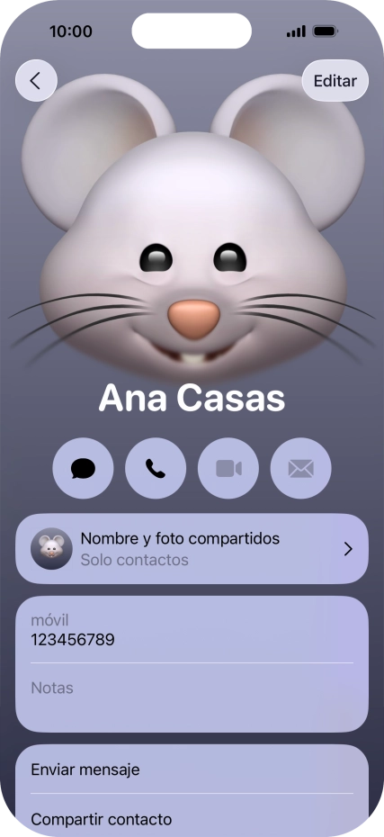 Desliza el dedo hacia arriba desde la parte inferior de la pantalla para terminar y volver a la pantalla de inicio.
