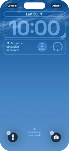 Si deseas personalizar la vista de la fecha en la pantalla de bloqueo, pulsa el widget de la fecha y sigue las indicaciones de la pantalla para seleccionar la vista de widgets deseada.