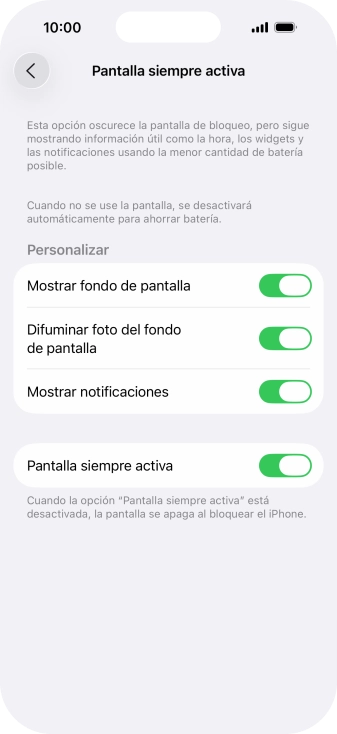 Pulsa el indicador junto a 