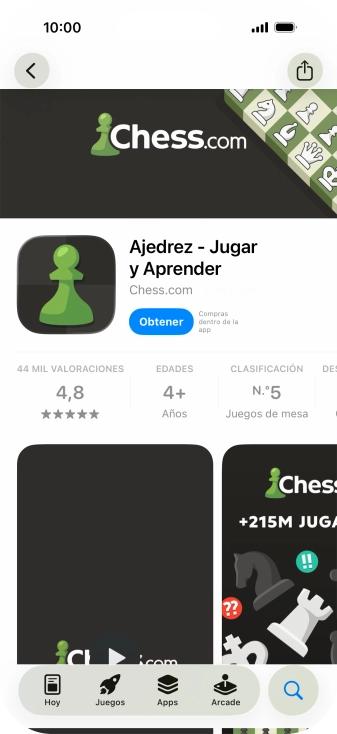 Pulsa Obtener y sigue las indicaciones de la pantalla para instalar la app.