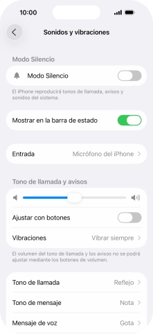 Pulsa el indicador junto a 