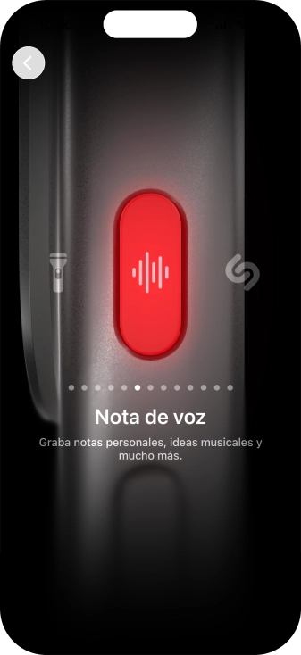 Desliza el dedo hacia la derecha o hacia la izquierda por la pantalla para seleccionar la función deseada.