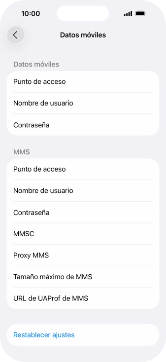 Pulsa Punto de acceso e introduce airtelwap.es.