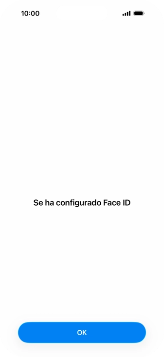Pulsa OK. Si no has añadido anteriormente un código de seguridad, tendrás que introducir un código de libre elección dos veces consecutivas.