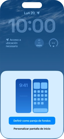Si deseas utilizar el mismo tema de color en la pantalla de inicio, pulsa Definir como pareja de fondos.