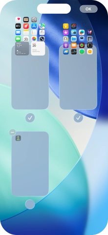 Pulsa el icono de eliminar junto a la página de la pantalla de inicio deseada.