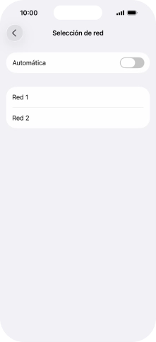 Si desactivas la función, pulsa la red deseada.