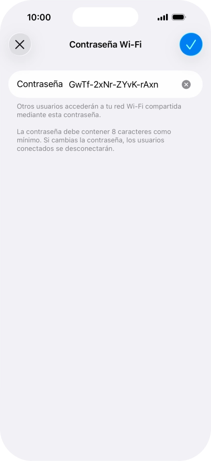 Pulsa el icono de aceptar.