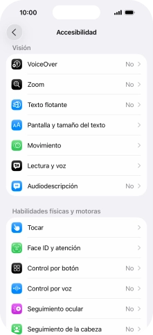 Pulsa una categoría bajo 
