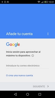 Pulsa Introduce tu correo electrónico e introduce el nombre de usuario de tu cuenta de Google.