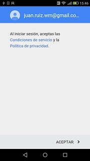 Pulsa ACEPTAR.Sigue las indicaciones de la pantalla para seleccionar los ajustes de tu cuenta de Google.
