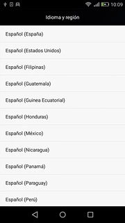 Pulsa el idioma deseado.