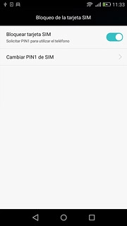 Pulsa Bloquear tarjeta SIM para activar o desactivar la función.