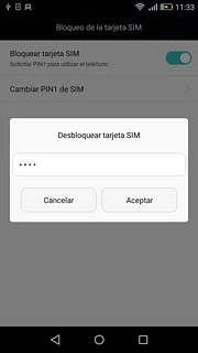 Introduce el código PIN y pulsa Aceptar.