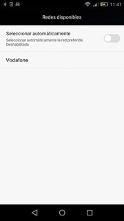 Pulsa la red deseada.Pasados unos segundos la pantalla muestra si puedes acceder a la red seleccionada.