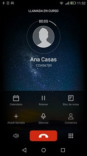 Pulsa el icono de finalizar llamadas.