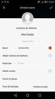 Pulsa Correo e introduce la dirección de correo electrónico deseada.