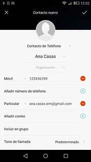 Pulsa la lista desplegable junto a la dirección de correo electrónico.